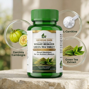 Grenedax Herb Weight Reducer Green Tea Tablets | Natural Weight Management & Metabolism Support | 60 Tablets