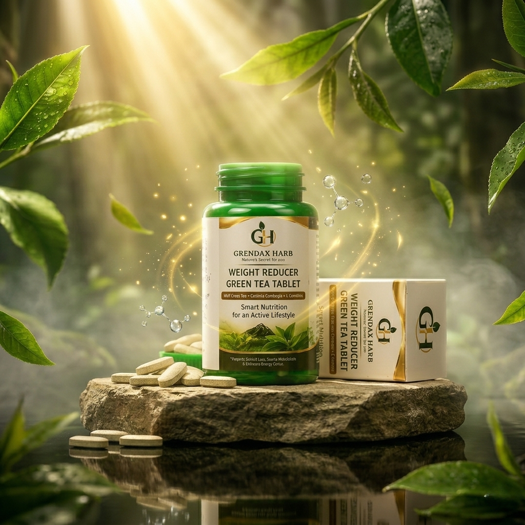 Grenedax Herb Weight Reducer Green Tea Tablets | Natural Weight Management & Metabolism Support | 60 Tablets